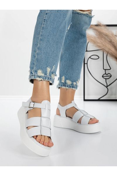 mei Women's Platform Sandals 5GZ11 White | Mei