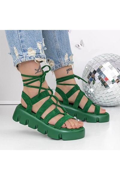 mei Sandale Dama cu Platforma 3HXS63 Verde | Mei