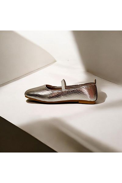 BYRAMSE Hana Trend Elastic Patent Leather Women's Flats Office Shoes Home Flats