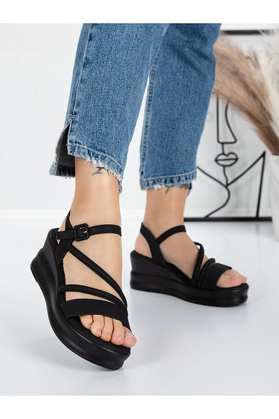 mei Sandale Dama cu Platforma 5LM1 Negru | Mei