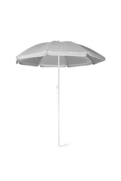 dalimag Grey Umbrella for Beach and Camping with Adjustable Parasol, Silver Lining, 160 cm