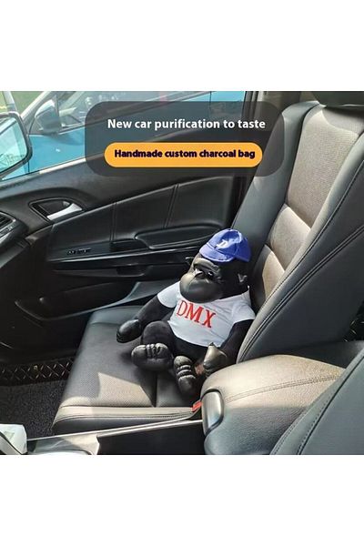 rexa Gorilla Doll Stuffed Toy – Black King Cotton Rag Doll with Embroidered Details, Cute & Popular Gift