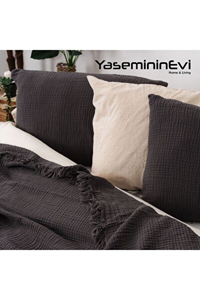 YASEMİNİNEVİ 4 KATLI MULTİ MÜSLİN YATAK ÖRTÜSÜ PİKE (260 x 240cm )