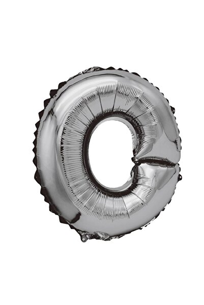 Balon metallic foil, Letter O, 80 cm, Silver