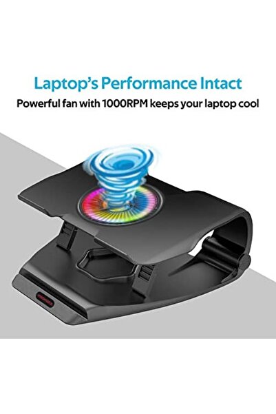 Promate Laptop Cooler Pad 17 Inch. Dual USB Powerful Silent Fan Led Light Adjustable Frostbase
