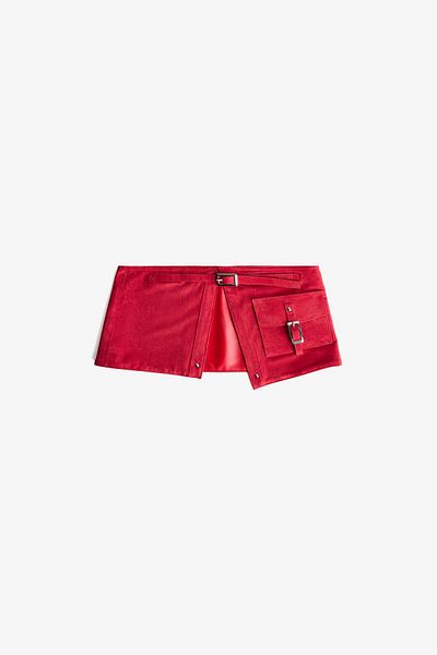 Bershka Belted skirt with buckle and pocket