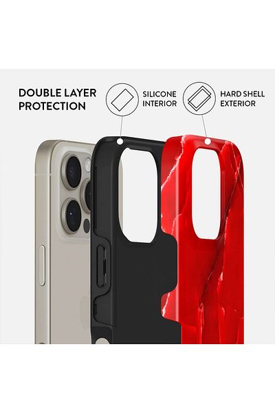 BURGA Phone Case Compatible iPhone 16 PRO MAX Hybrid 2-Layer Hard Shell Silicone Protective Case