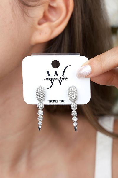 Jack Ferrero Luxury Steel/Not Darkening /Women's Earrings
