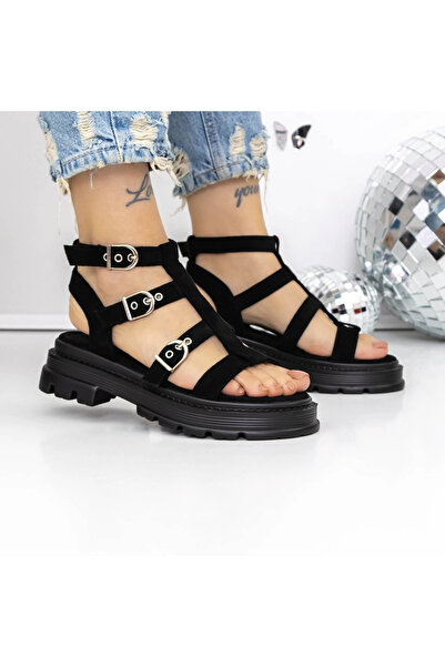 mei Γυναικεία Σανδάλια με Χαμηλή Σόλα 3HXS51 Μαύρα | Mei