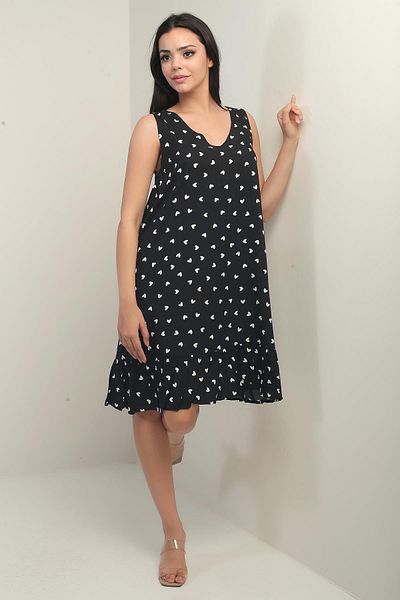 By Saygı Rochie de damă cu decolteu în V cu model de inimă cu fustă cu volane