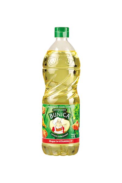 Bunica Set of 6 bottles of sunflower oil with vitamin D Grandma's Oil 1 L