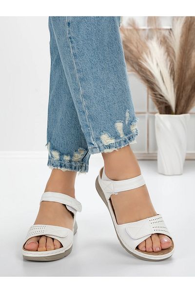 mei Women's Sandals with Low Sole 5GZ30 White | Mei