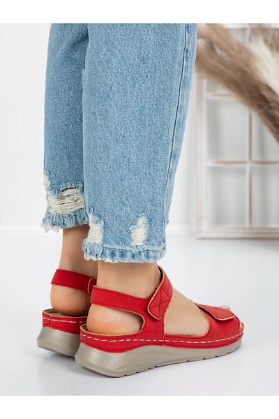 mei Women's Sandals with Low Sole 5GZ30 Red | Mei