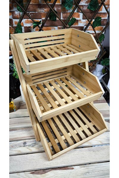 SOSYETE HOME41 BAMBU 3 KATLI SEBZELİK, MEYVELİK, ORGANİZER