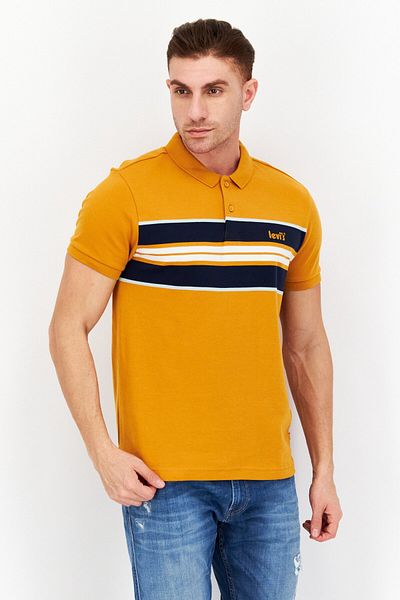 Levi's Men Regular Fit Short Sleeves Polo Shirt, Yellow
