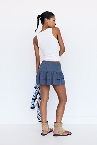 Pull & Bear Panelli pantolon etek