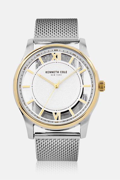 Kenneth Cole Men KCWGG2176161 Stainless Steel Analog Watch 43 mm, Silver