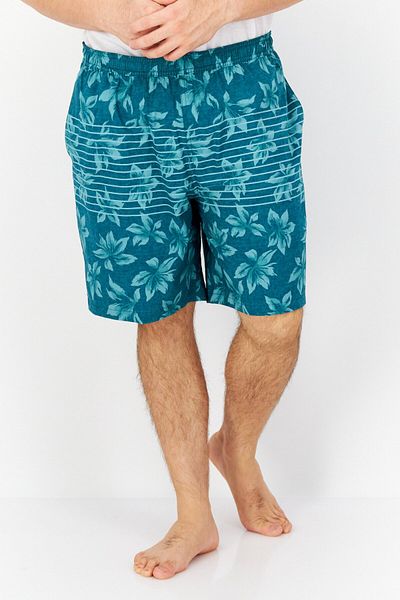 Kirkland Signature Men All Over Print Board Shorts Swimwear, Green Combo