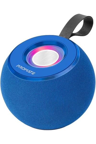 Promate LED Bluetooth Speaker, Dynamic 5W True Wireless Speaker with Long Battery Life, Micro SD Car
