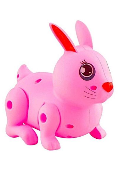 Toybox Battery Operated Jumping Hopping Rabbit Toy With Light And Sound for Kids