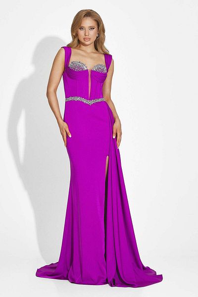BOGAS Sharyana Long Fuchsia Women's Dress