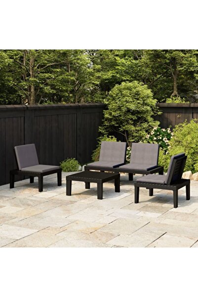 Progarden Multifunctional garden/terrace furniture set, API, 5pieces, polypropylene, 4chairs, table, cushions