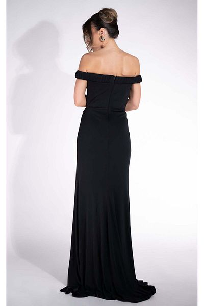 BOGAS Long Black Women's Dress Rehise