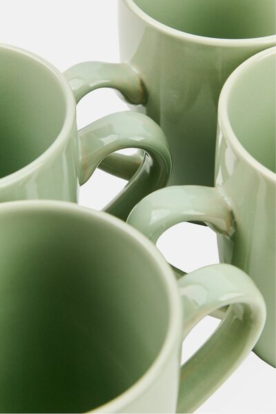 Maser 4 Pieces Coffee Cup 420 ml, Mint Green