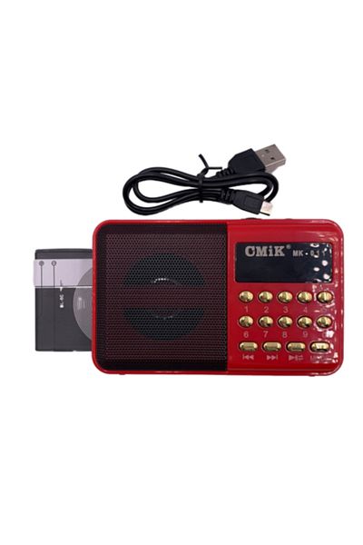 OEM Portable Radio Dalimag - Bluetooth, USB, MP3, LED Screen, Red
