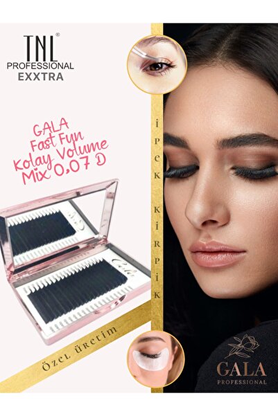 GALA Professional Tnl Exxtra Fast Fun Çek Bırak Ipek Kirpik 0.07 Kalınlık, D ...