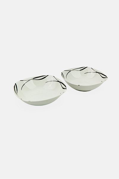 Maser 2 Pieces Round Bowl, White