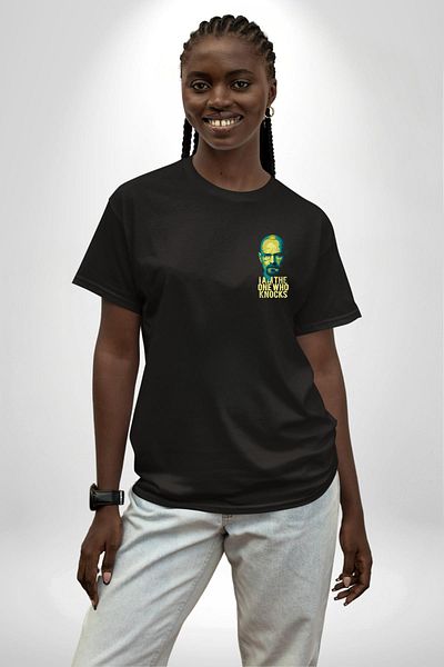 Angemiel Breaking Bad Walter White Magic Black Oversize Women Men Front Minimal Printed T-Shirt