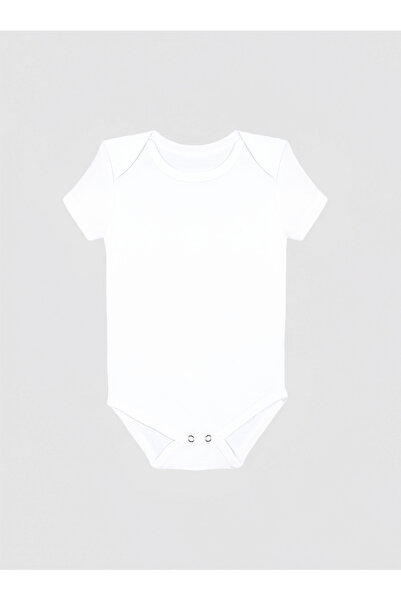 vitmo 5-piece 100% organic cotton white short sleeve baby bodysuit
