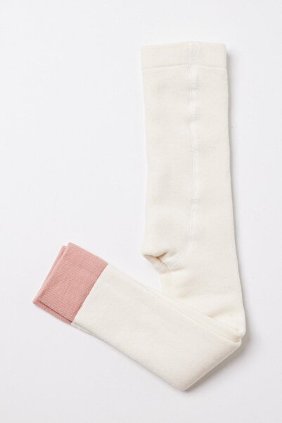 Katia&Bony Paçası Detaylı Bebek Havlu Tayt Beyaz