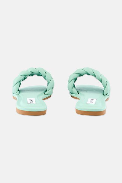 Steve Madden صندل نسائي سهل الارتداء، أخضر نعناعي