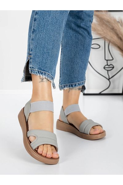 mei Women's Sandals with Low Sole 5XJ55 Grey | Mei