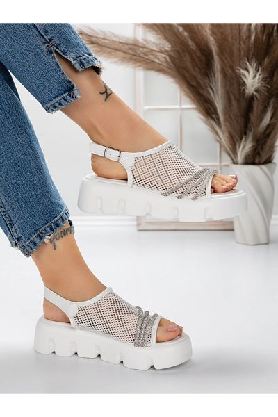 mei Women's Sandals with Low Sole 5HXS21 White | Mei