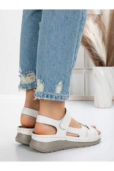mei Women's Sandals with Low Sole 5GZ27 White | Mei