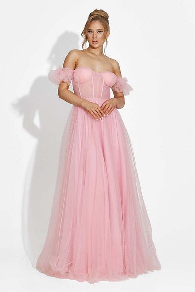 BOGAS Janiece Long Pink Women's Dress
