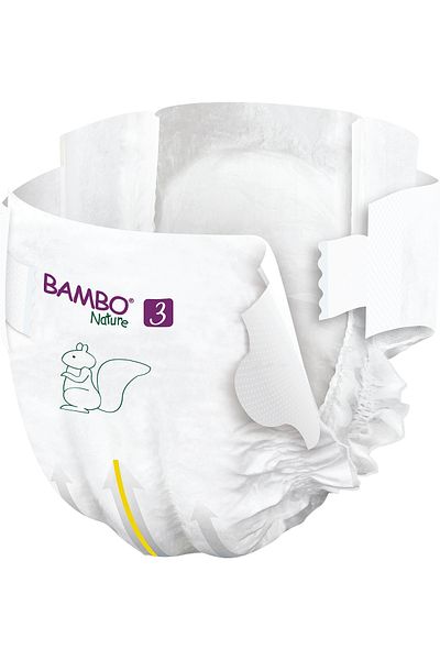 Bambo Nature Scutece Ecologice pentru copii BAMBO Nature Mini, Nr. 1 (2-4 kg), pachet 132 buc.