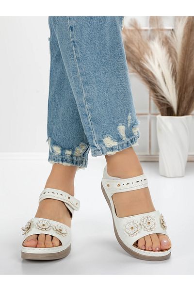 mei Women's Sandals with Low Sole 5GZ18 White | Mei