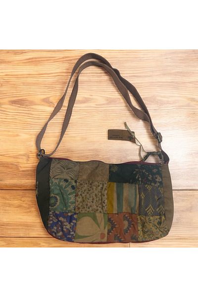 Old Cotton Vintage Colorful Ethnic Shabby Small S Size Beach Daily Catcher Women's Shoulder Bag 28m X 17cm