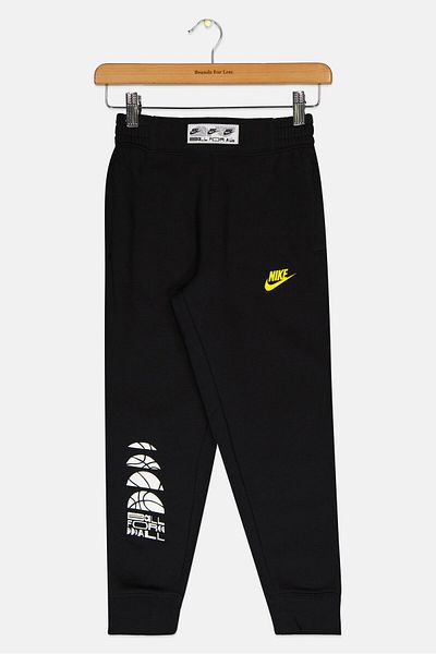 Nike Kids Boy Brand Logo Basketball Sweatpants, Black