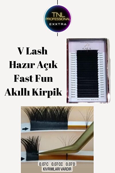 GALA Professional Tnl Exxtra Akıllı Ipek Kirpik Çek Bırak Fast Fun V Lash Dem...