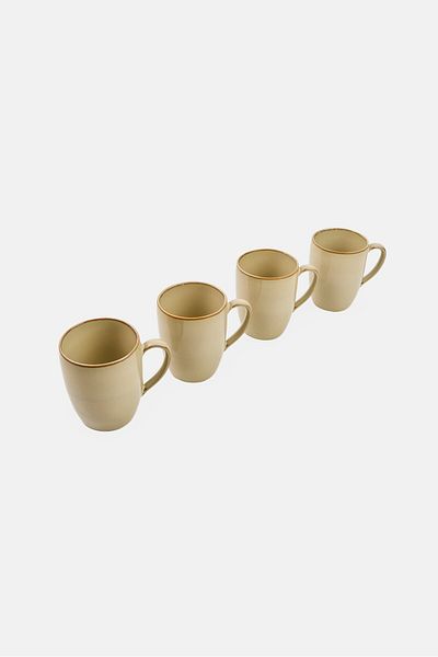 Maser 4 Pieces Coffee Cup Set 270ml, Taupe