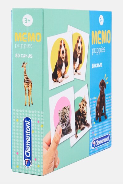 CLEMENTONI مذكرات ذاكرة الجراء الحيوانية 80 بطاقة