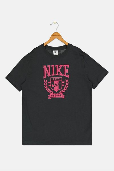 Nike Kids Girl Short Sleeve Training T-Shirt, Charcoal