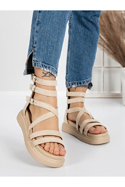 mei Sandale Dama cu Talpa Joasa 5HXS9 Bej | Mei