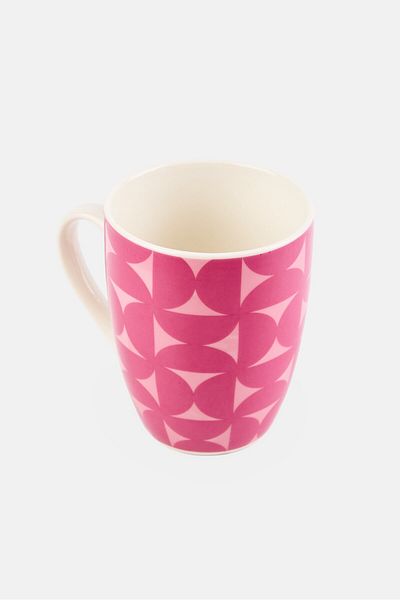 Boltze Ceramic Seventy Geometric Pattern Mug 350 ml, Assorted
