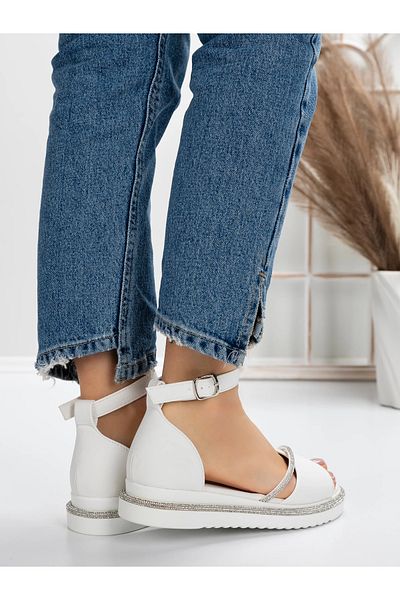 mei Women's Sandals with Low Sole 3GZ68 White | Mei